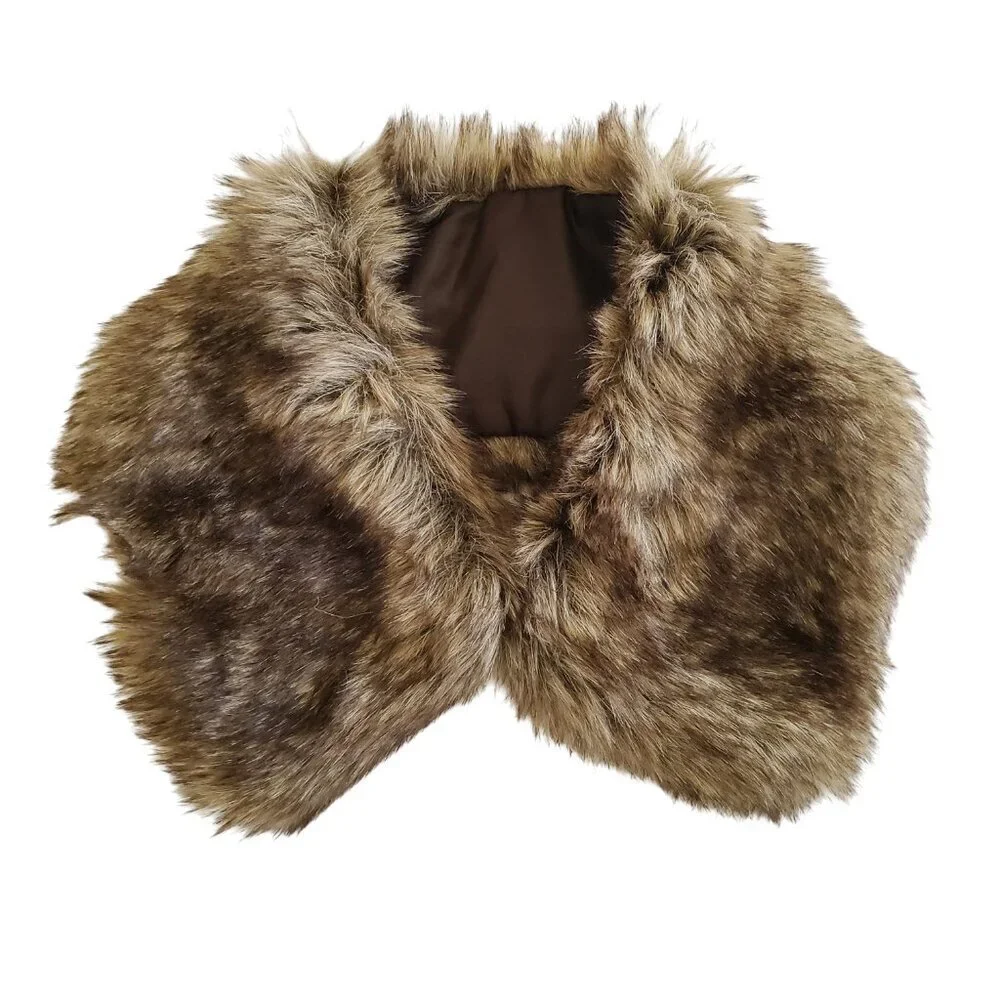 Faux Fur Collar with 5 buttons and 5 button loops 23.5 x 4